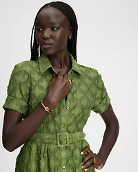 Belted Midi Shirt Dress