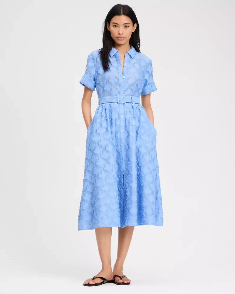 Belted Midi Shirt Dress