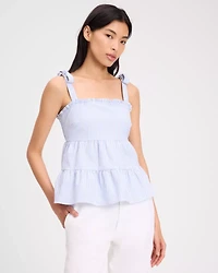 Seersucker Tiered Top