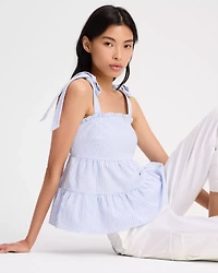 Seersucker Tiered Top