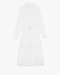 Daisy Eyelet Long Sleeve Shirt Dress