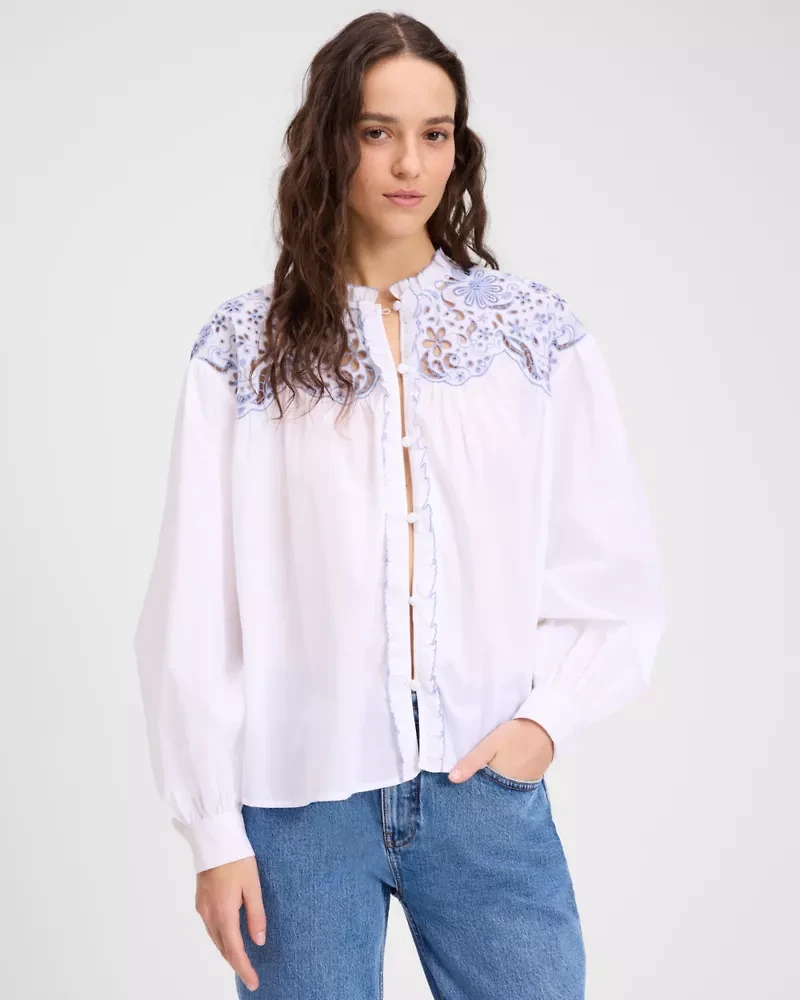 Floral Embroidered Blouse