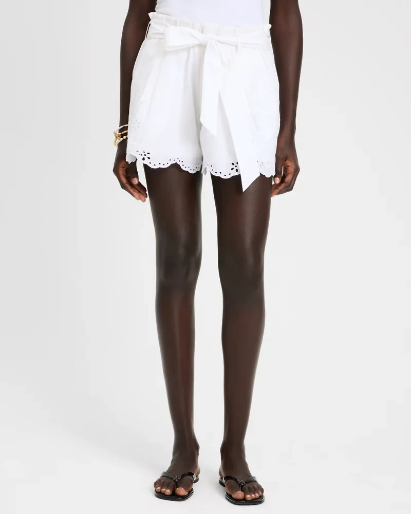 Floral Embroidered Shorts