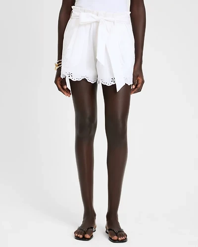 Floral Embroidered Shorts