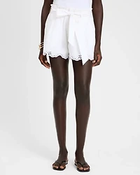 Floral Embroidered Shorts