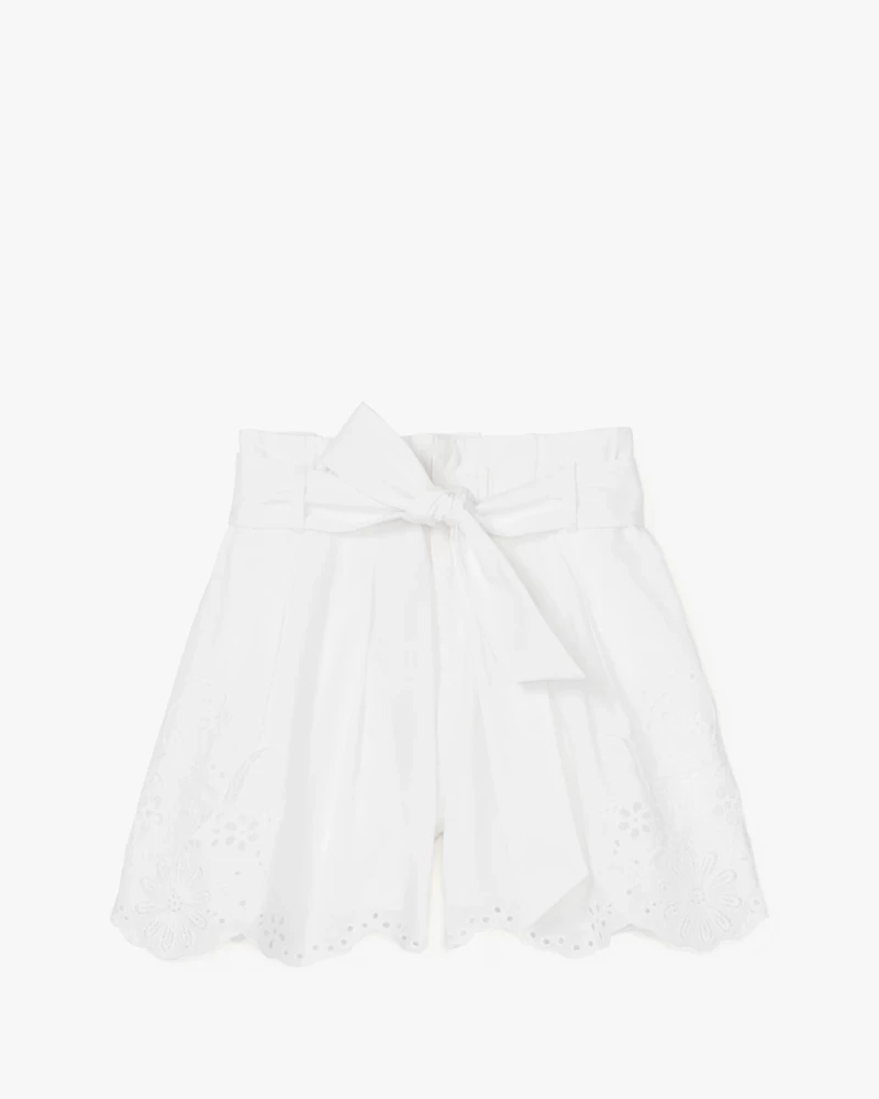 Floral Embroidered Shorts