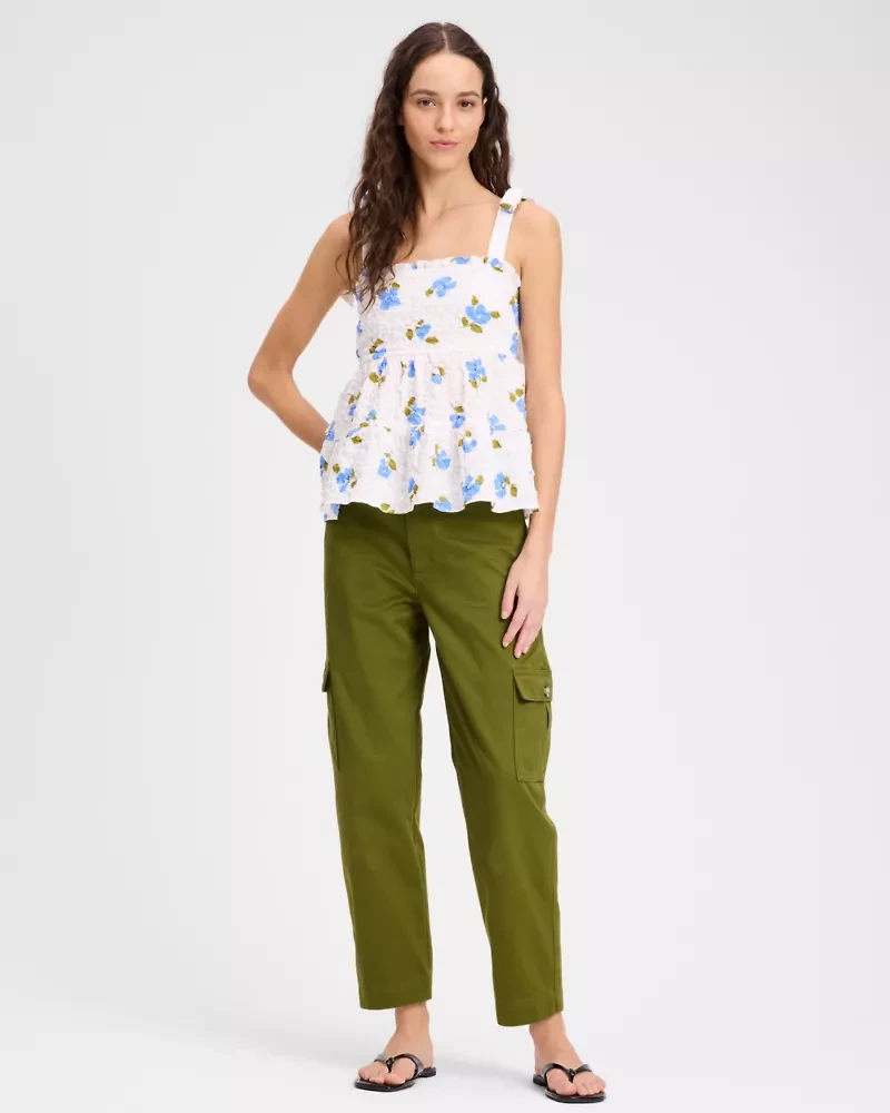 Painterly Bouquet Tiered Top