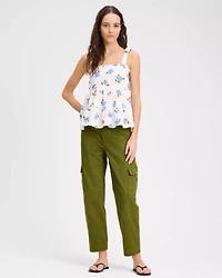 Painterly Bouquet Tiered Top