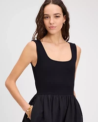 Mixed Media Midi Dress