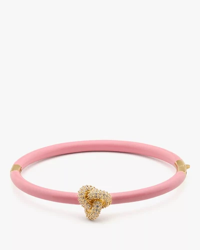 Double Knot Pave Hinged Bangle