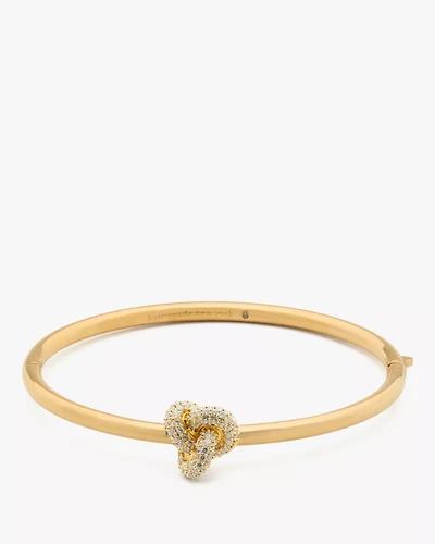 Double Knot Pave Hinged Bangle