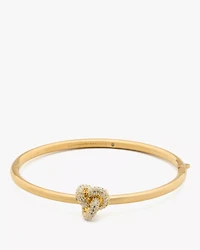 Double Knot Pave Hinged Bangle