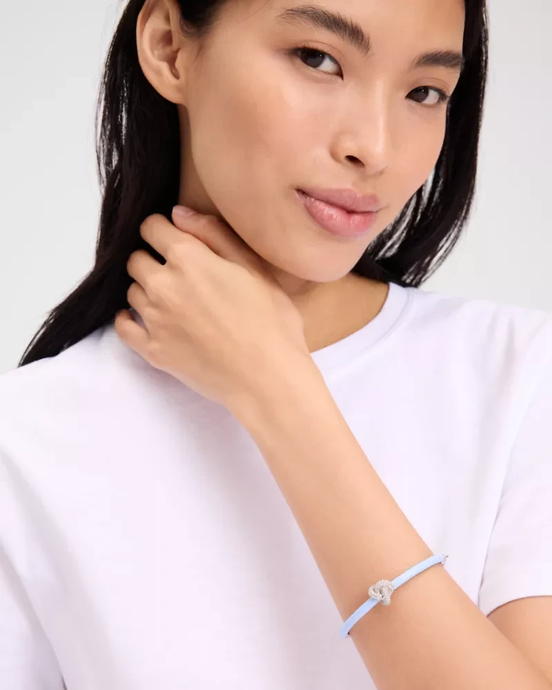 Double Knot Pave Hinged Bangle