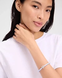 Double Knot Pave Hinged Bangle