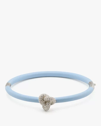 Double Knot Pave Hinged Bangle