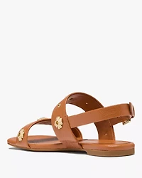 Spade Flower Stud Flat Sandals
