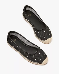 Pearl Fishnet Espadrille Ballet Flats