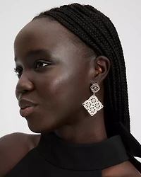 Spade Flower Lace Drop Earrings