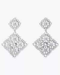 Spade Flower Lace Drop Earrings