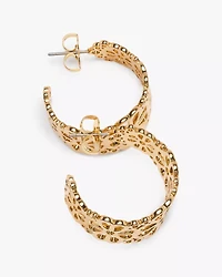 Spade Flower Lace Hoops