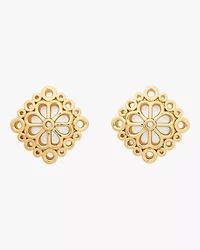 Spade Flower Lace Studs
