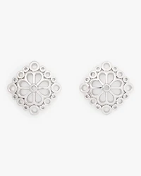 Spade Flower Lace Studs
