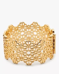 Spade Flower Lace Statement Bangle