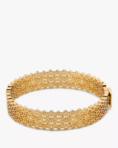 Spade Flower Lace Thin Bangle
