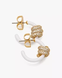 Ropes & Knots Pave Huggies