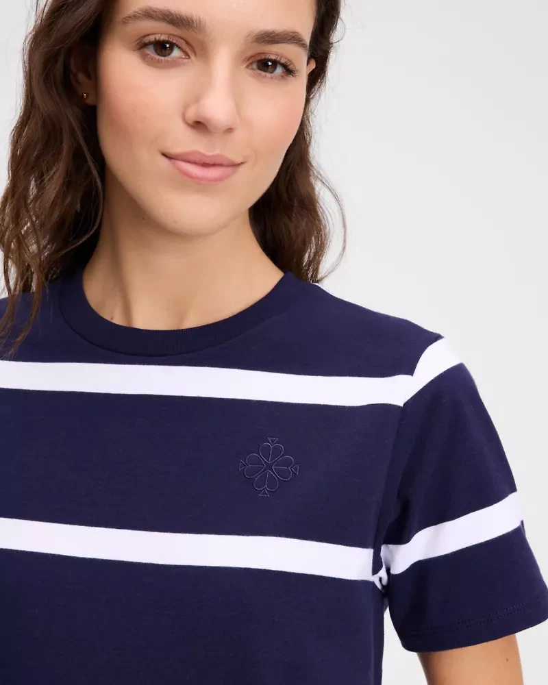 Montauk Stripe Logo Tee