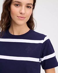 Montauk Stripe Logo Tee
