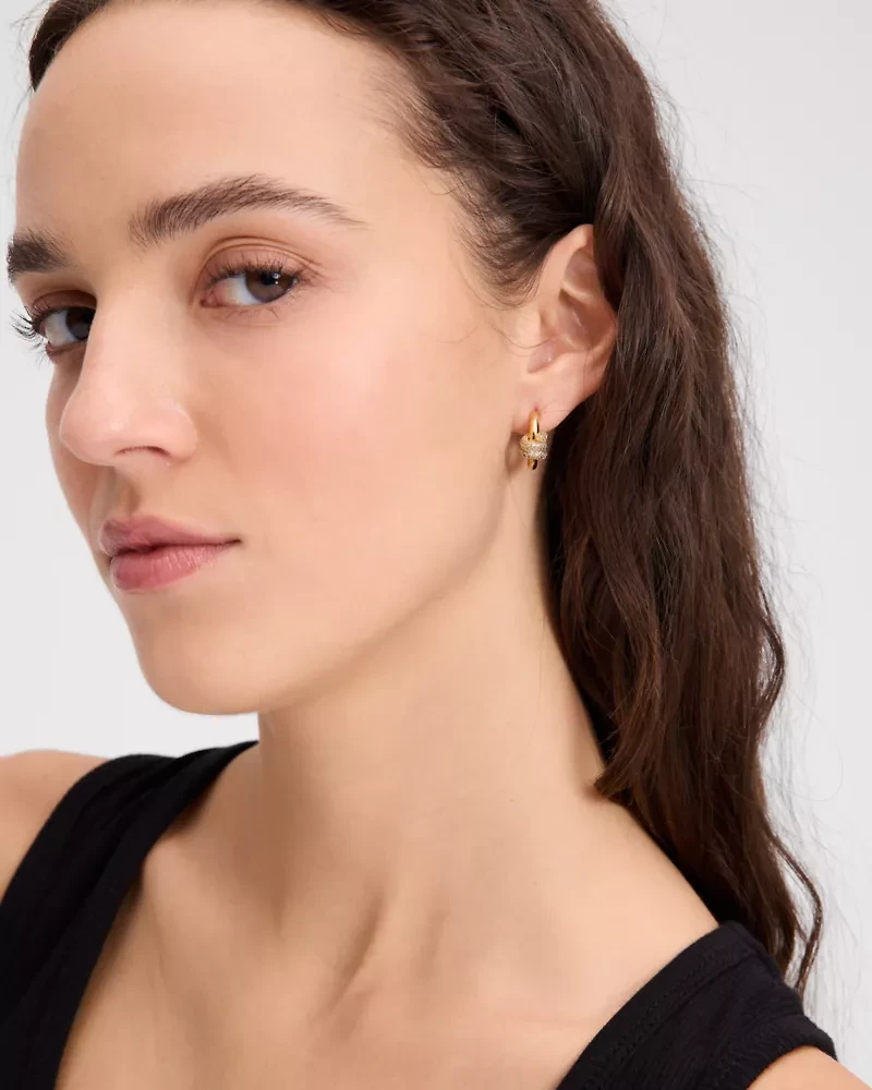 Ropes & Knots Pave Huggies