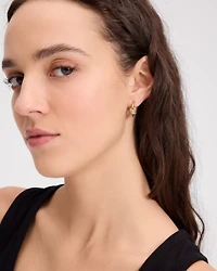 Ropes & Knots Pave Huggies