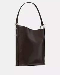 Halo Glazed Leather Large Bucket Bag