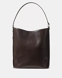 Halo Glazed Leather Large Bucket Bag