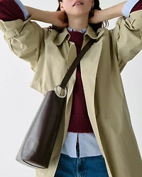 Halo Glazed Leather Bucket Bag