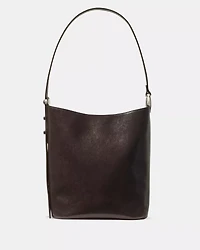 Halo Glazed Leather Bucket Bag