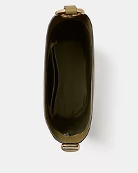 Halo Glazed Leather Bucket Bag