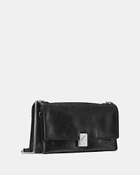 Deco Glazed Leather Soft Shoulder Bag