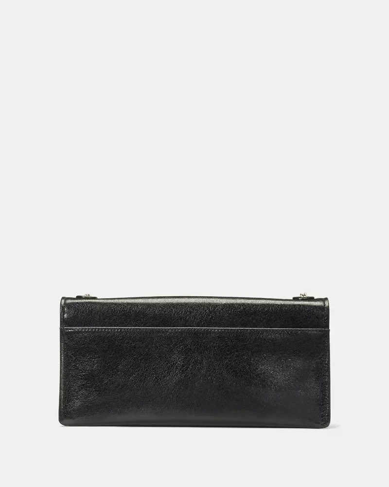 Deco Glazed Leather Soft Shoulder Bag