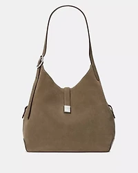 Deco Suede Large Shoulder Bag