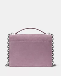 Deco Suede Chain Shoulder Bag