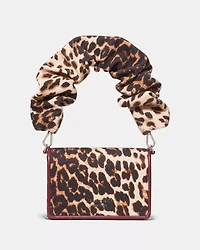 Natasha Leopard Scrunch Strap Mini Bag