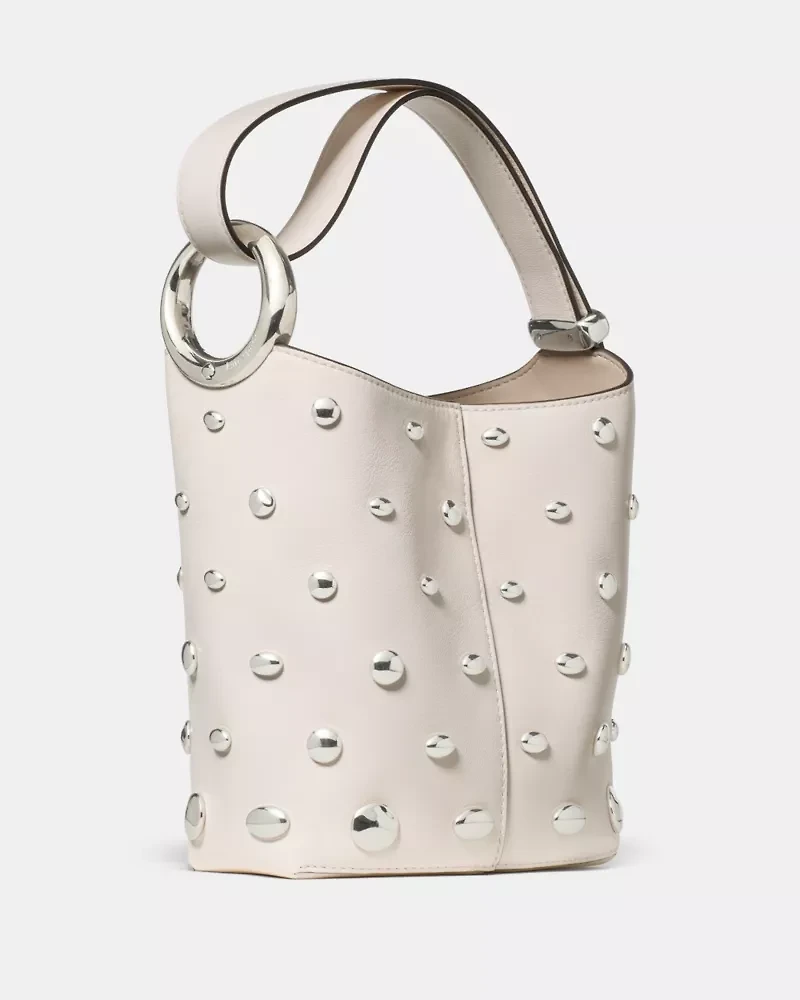 Halo Studded Mini Bucket Bag