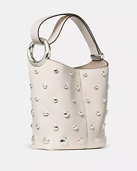 Halo Studded Mini Bucket Bag