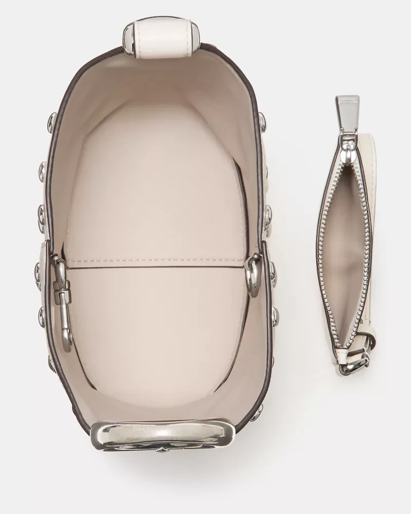 Halo Studded Mini Bucket Bag