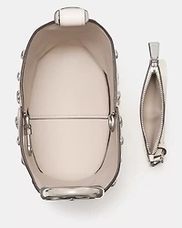 Halo Studded Mini Bucket Bag