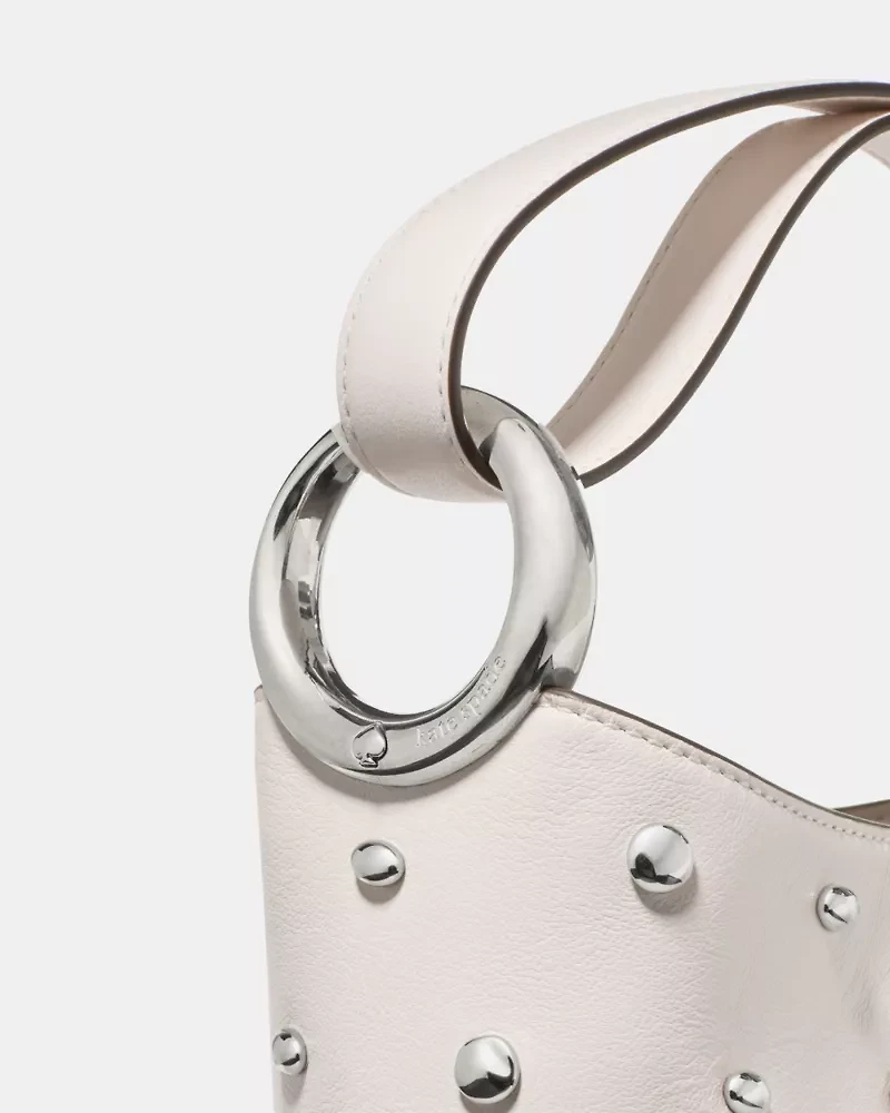 Halo Studded Mini Bucket Bag