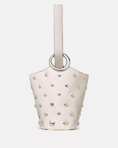 Halo Studded Mini Bucket Bag