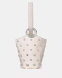 Halo Studded Mini Bucket Bag